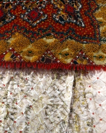 detail from collar and reverse embroidery,